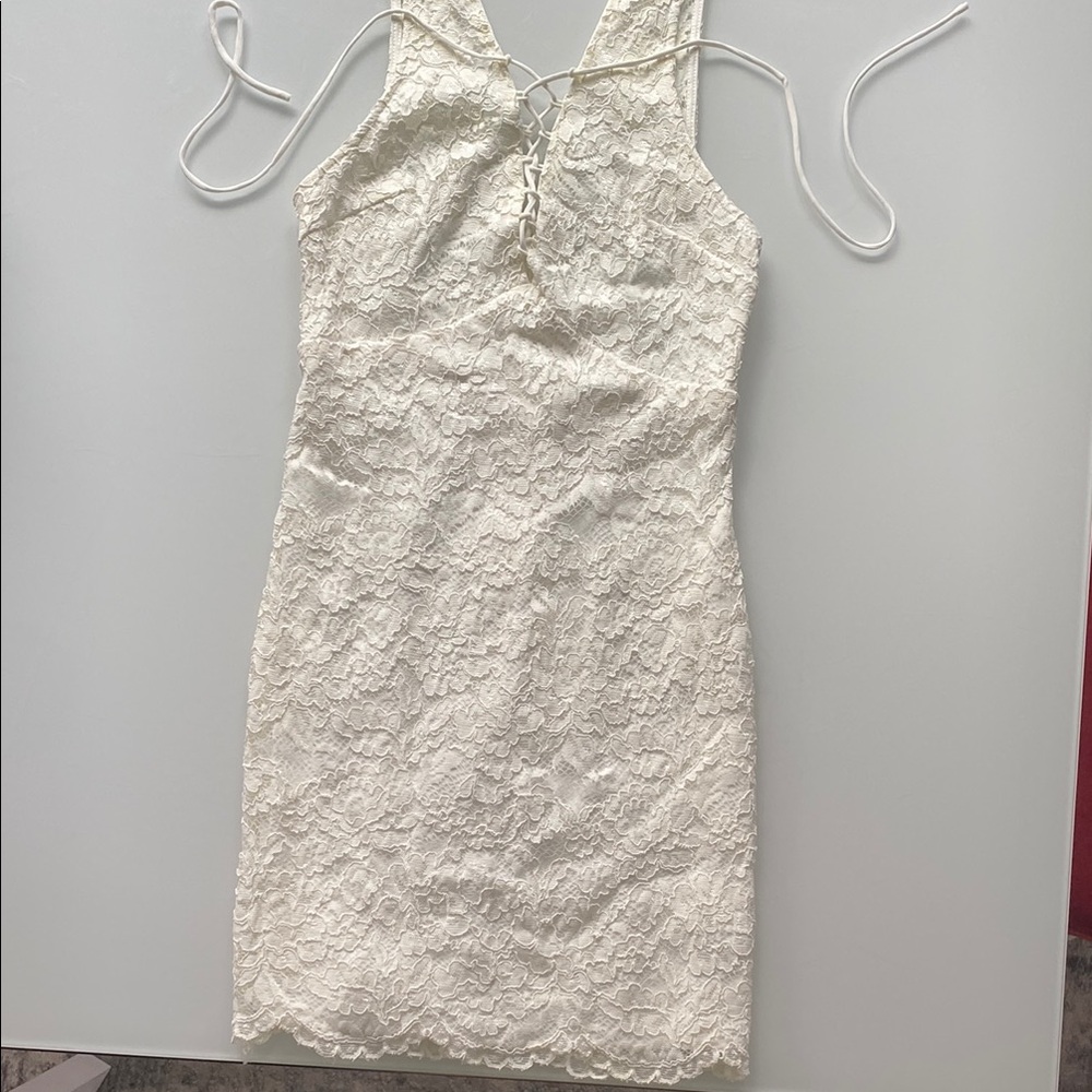 Elegant Lace white Dress